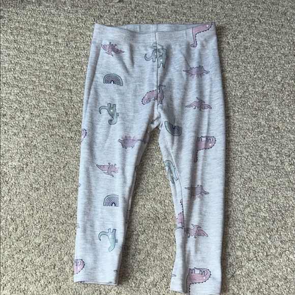 Gray Dinosaur Print Leggings - Picture 1 of 5
